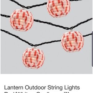 Lantern outdoor/indoor string ligts red and white